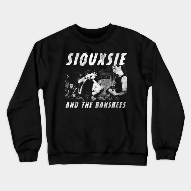 Vintage Distressed Siouxsie and the Banshees | Post Punk Vintage Design Crewneck Sweatshirt by LilGhostees